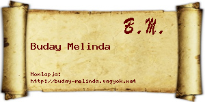 Buday Melinda névjegykártya